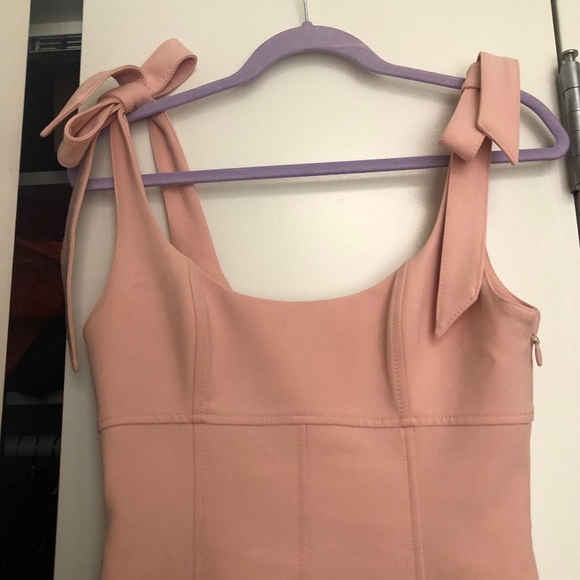 Cinq a Sept | Jeanette Asymmetrical Dress- Pinkish Peach | Sz2 - Picture 9 of 10